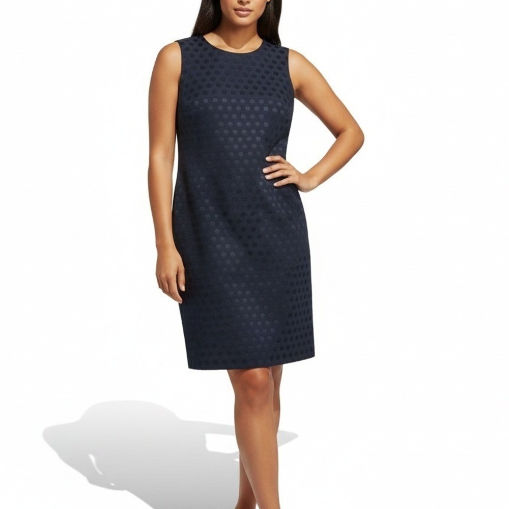 Gap‎ Women Dress Polka Dot Jacquard Cotton Blend Workwear XL